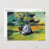 Schilder op het werk van Paul Cezanne,  Kunst Briefkaart (Voorkant / Achterkant)