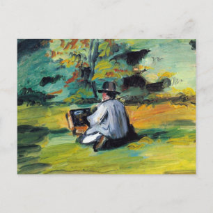 Schilder op het werk van Paul Cezanne,  Kunst Briefkaart