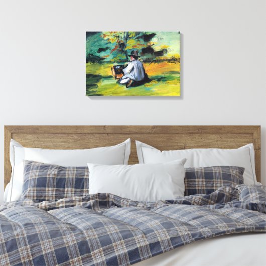 Schilder op het werk van Paul Cezanne, Kunst Canvas Afdruk (Insitu (Slaapkamer))
