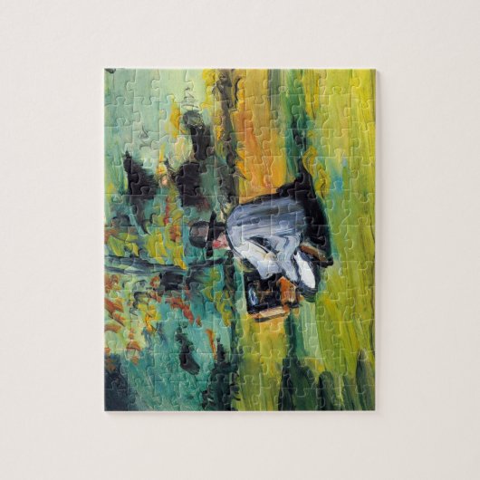 Schilder op het werk van Paul Cezanne, Kunst Legpuzzel (Verticaal)