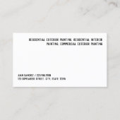 Schilder schilderij Visitekaartje (Achterkant)