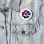 Schilder Splatter Bisexual Pride Star van David Sy Ronde Button 5,7 Cm (In situ)