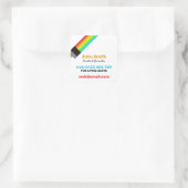 schilder vierkante sticker (Tas)