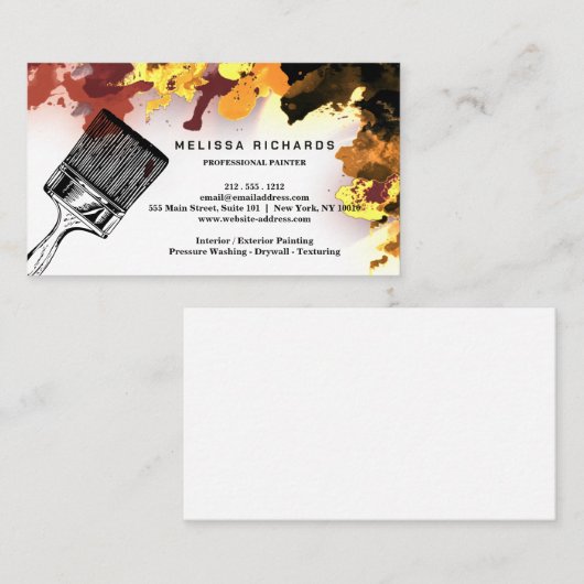 schilder visitekaartje (Voorkant / Achterkant)