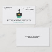 schilder, visitekaartje (Voorkant / Achterkant)