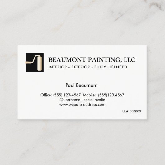 schilder visitekaartje (Voorkant)