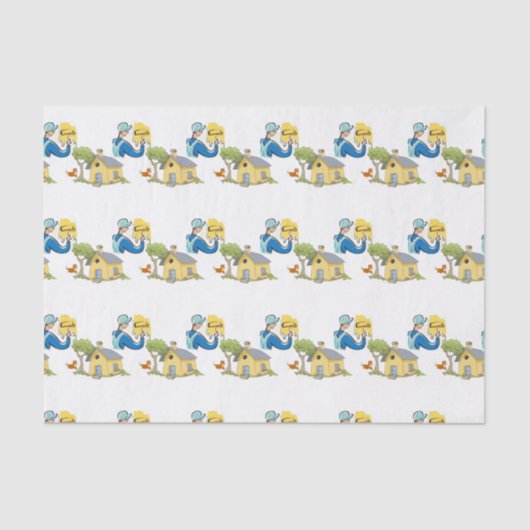 Schilder voor decoratief weefselpapier tissuepapier (Voorkant)