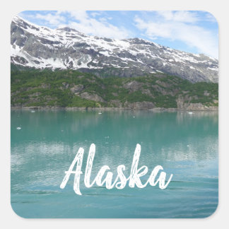 Schilderachtig Alaska Glacier Fjord Vierkante Sticker