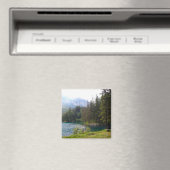 Schilderachtig Alpen Forrest en Lake Photo Magneet (Insitu (Vaatwasser))
