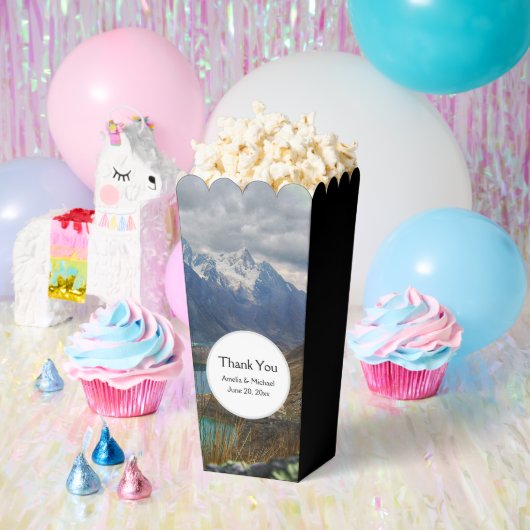 Schilderachtig Alpenbergen Foto Dank u wel Bedankdoosjes (Feest)