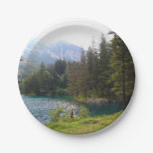 Schilderachtig Alpenbossen en meer Papieren Bordje (Voorkant)