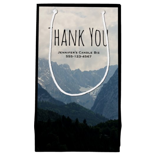 Schilderachtig Alpine Mountains Natuur Photo Busin Klein Cadeauzakje (Voorkant)