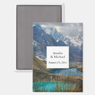 Schilderachtig Alpine Mountains Wedding Save the D Magneet