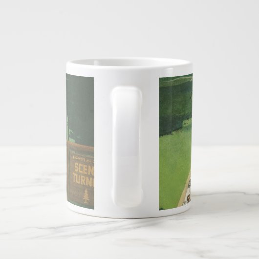  Schilderachtig Amerikaanse snelwegen, autoweg Extra Grote Mok (Achterkant)