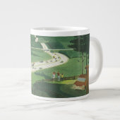  Schilderachtig Amerikaanse snelwegen, autoweg Extra Grote Mok (Voorkant rechts)