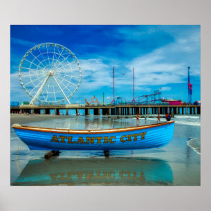 Schilderachtig Atlantic City Boardwalk Poster