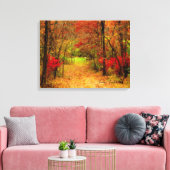Schilderachtig Autumn Weg in de Verrekte Druk van  Canvas Afdruk (Insitu (Woonkamer))