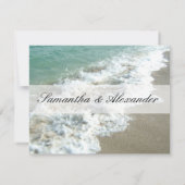 Schilderachtig Beach Destination Wedding RSVP Kaartje (Achterkant)