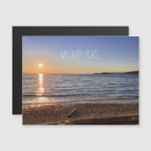Schilderachtig Beach Sunset Photo Magnet (Voorkant / Achterkant)