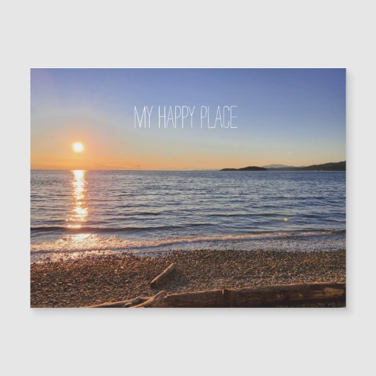 Schilderachtig Beach Sunset Photo Magnet (Voorkant)