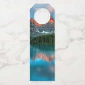 Schilderachtig berg- en meer-landschapsfoto flessenhanger (Achterkant)