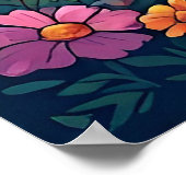 Schilderachtig berglandschap met meer reflecties poster (Hoek)