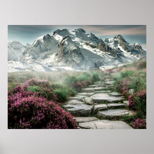 Schilderachtig berglandschap poster (Voorkant)