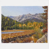 Schilderachtig bergmeer in Estes Park Fleece Blank Deken (Voorkant (Horizontaal))