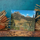 Schilderachtig bergmeer Landschap John Muir Quote Fotoplaat (Zijkant)