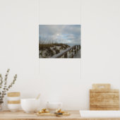 Schilderachtig Boardwalk Florida Beach Natuur Foto Poster (Keuken)