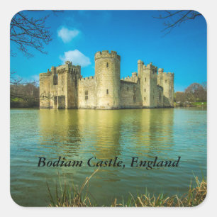 Schilderachtig Bodiam Castle in East Sussex Englan Vierkante Sticker