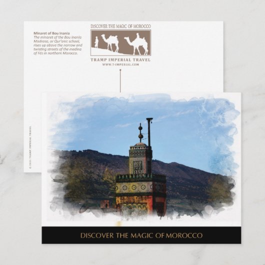 Schilderachtig Briefkaart van Marokko (Voorkant / Achterkant)