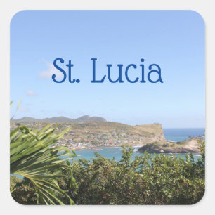 Schilderachtig Caribische eiland Saint Lucia Vierkante Sticker