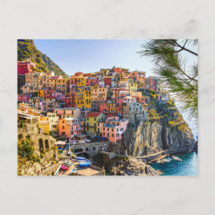 Schilderachtig dorp, Cinque Terre, Liguria, Italië Briefkaart