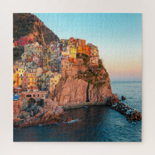 Schilderachtig dorp, Cinque Terre, Liguria, Italië Legpuzzel
