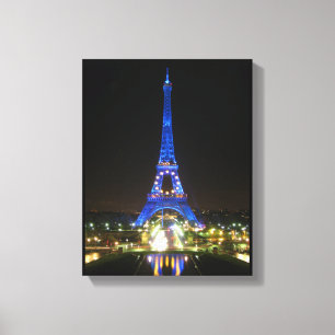 Schilderachtig Eiffeltoren bij nacht Canvas Afdruk