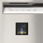 Schilderachtig Eiffeltoren bij nacht Magneet (Insitu (Vaatwasser))