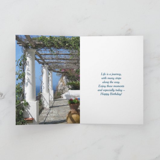 SCHILDERACHTIG EILAND CAPRI VOOR VERJAARDAGSVROUW KAART (Binnen)