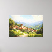 Schilderachtig Europees dorp Canvas Afdruk (Voorkant)