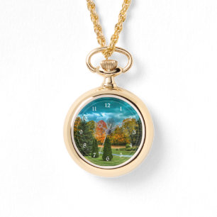 Schilderachtig foto Colorful Autumn Horloge