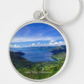 Schilderachtig foto van het meer Toba, Indonesië Sleutelhanger (Voorkant)