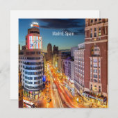 Schilderachtig foto van Madrid, Spanje; (Voorkant / Achterkant)