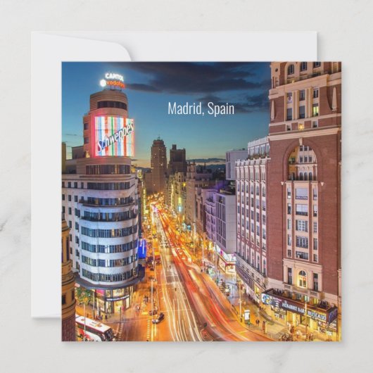 Schilderachtig foto van Madrid, Spanje; (Voorkant)