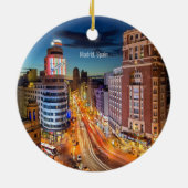 Schilderachtig foto van Madrid, Spanje Keramisch Ornament (Achterkant)