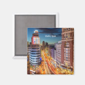 Schilderachtig foto van Madrid, Spanje Magneet (Voorkant / Achterkant)