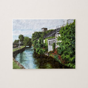 Schilderachtig Galway City Ireland Canal Painting Legpuzzel