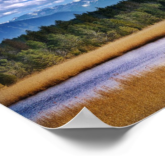 Schilderachtig gebergte Alpine Landschap Poster (Hoek)