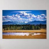 Schilderachtig gebergte Alpine Landschap Poster (Voorkant)