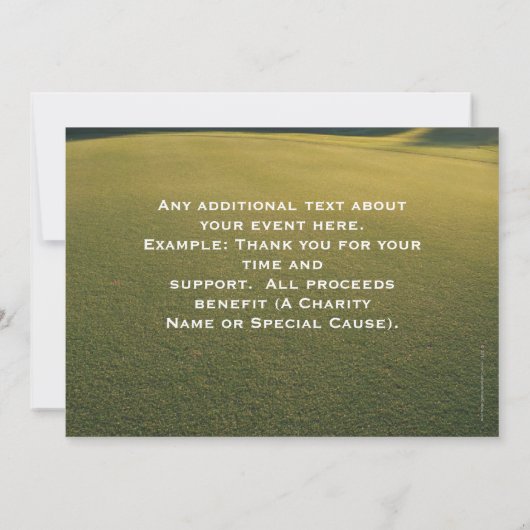 Schilderachtig golfuitje uitnodigingen (Achterkant)