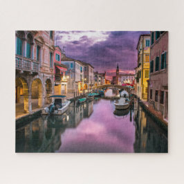 Schilderachtig Grand Canal in Italië op Sunset Legpuzzel